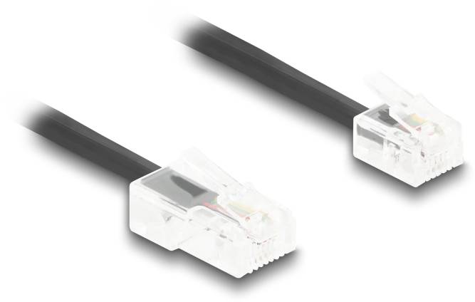 Delock Telefoon (analoog) Aansluitkabel 1 m Zwart-2