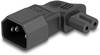 Delock 80473 Stekkeradapter [3-pins plat - Apparaatbus C7] Zwart 0 mm 1 stuk(s) Bag