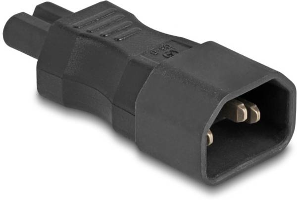 Delock 80469 Stekkeradapter [Apparaatbus C7 - Stekker C14]  Zwart 0 mm 1 stuk(s) Bag