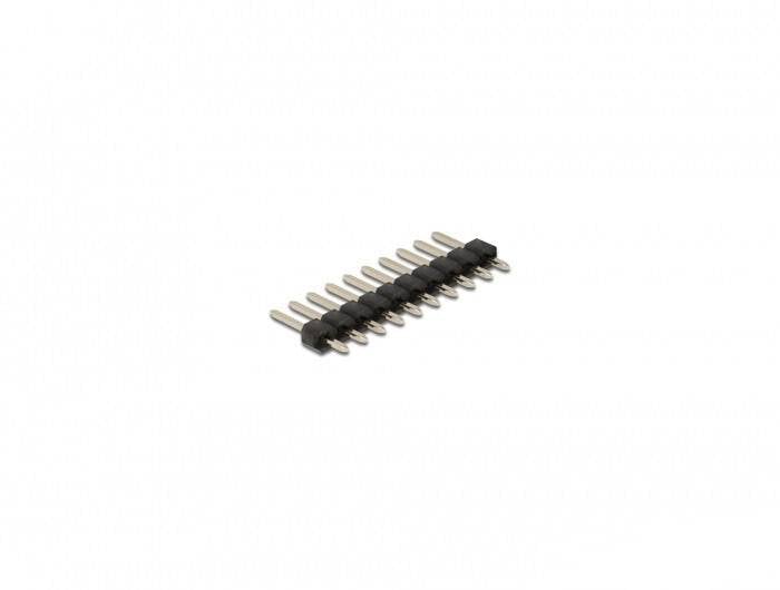 Delock Male header (standaard) Aantal rijen: 1 Aantal polen per rij: 10 66692 1 set(s) Bag-0