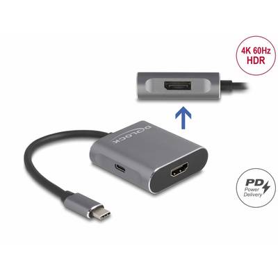 Delock 87867 DisplayPort-splitter Grijs-0
