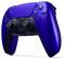 Een blauwe gamingcontroller met twee joysticks, vier knoppen rechts en een D-pad links.
