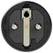 'Schuko plug, two-pole, round shape with protective contact, suitable for 16 amperes and 250 volts.'