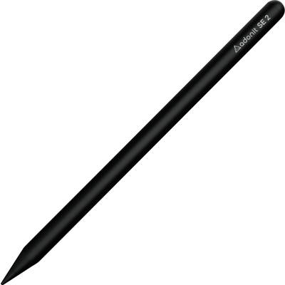 Een zwarte digitale pen met een smalle punt, aangeduid als 'adonti SE 2', diagonaal geplaatst.