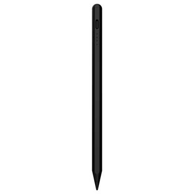 Een slanke zwarte digitale pen met meerdere kleine LED's op het oppervlak.
