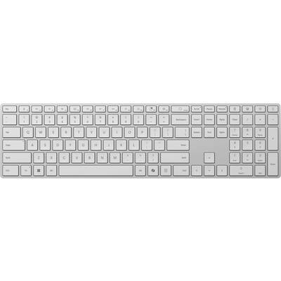 Witte computerkeyboard met volledig toetsenbordindeling, inclusief functietoetsen, numeriek toetsenblok en richtingspijlen.
