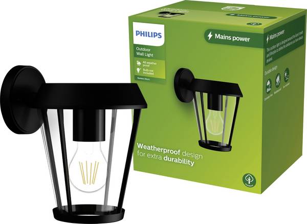 Philips LED Sunera 929004141601 Buitenlamp (wand)  LED E27  Zwart