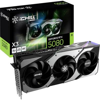 Inno 3D Nvidia RTX 5090 Videokaart iChill X3 16GB G 32 GB GDDR7-RAM PCIe x16 HDMI 2.1, DisplayPort 2.1 NVIDIA G-Sync , O