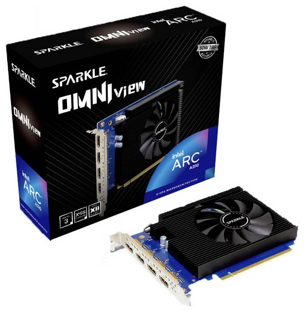 Sparkle Intel Arc™ A310 Videokaart   4 GB GDDR6-RAM PCIe x16  PCI-Express, DVI