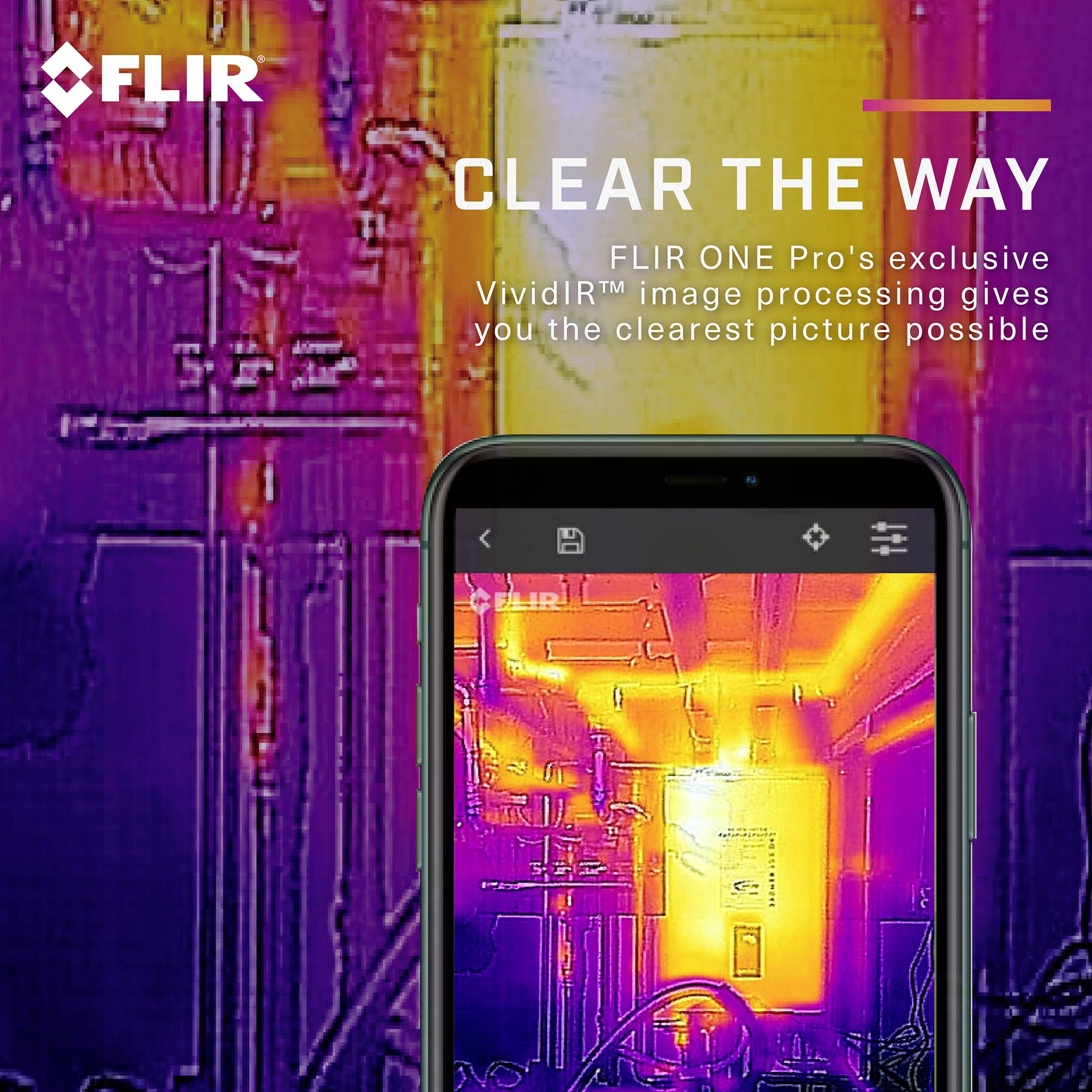 FLIR One Pro iOS USB-C Warmtebeeldcamera 160 x 120 Pixel 8.7 Hz MSX-6