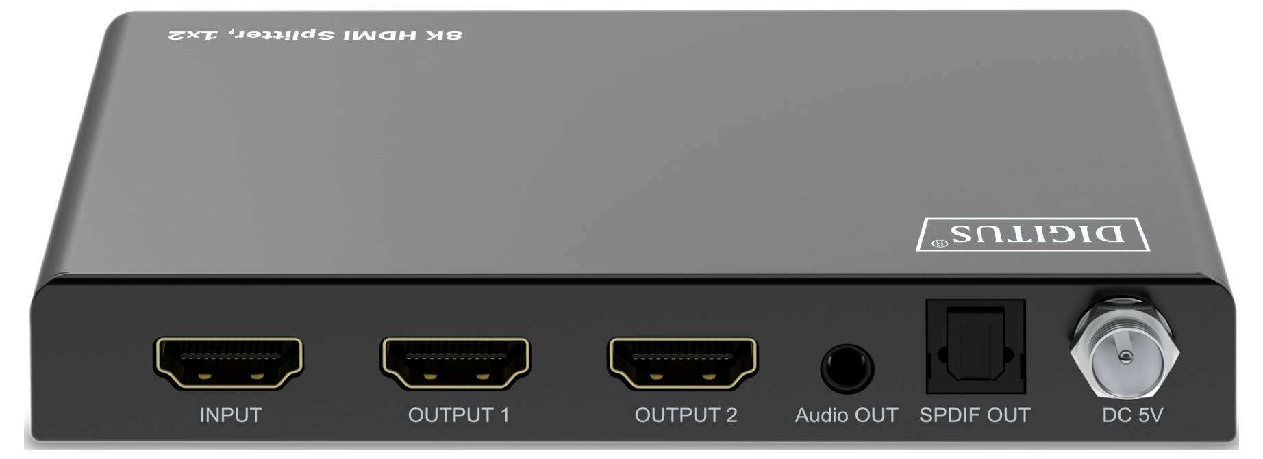 Digitus DS-55339 1 + 2 poorten HDMI-splitter Met metalen behuizing, LED-weergave, Met status-LED's, Voor intern gebruik -2