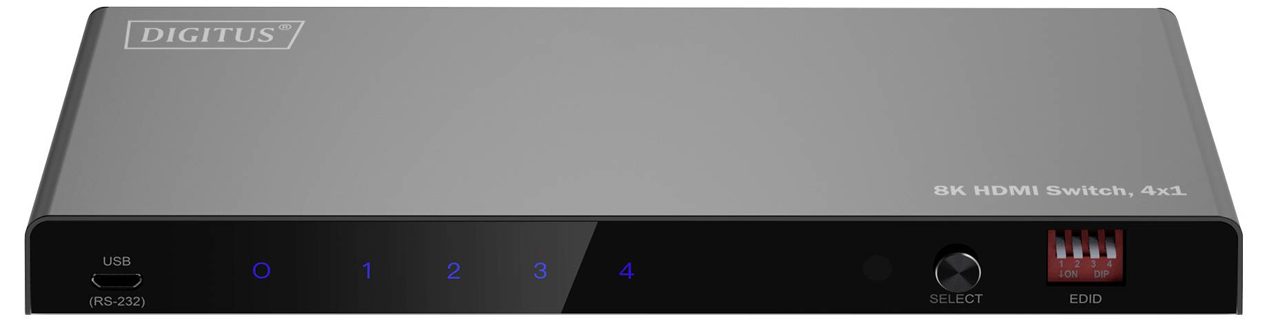 Digitus DS-55335 HDMI-switch LED-weergave, Met metalen behuizing, Met afstandsbediening, Ultra HD-geschikt 7680 x 4320 P-2