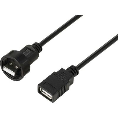 USB-verlengkabel met mannelijke en vrouwelijke aansluiting. Ideaal voor het verlengen van verbindingen tussen apparaten.