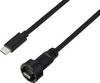 TRU COMPONENTS TC-E10T-MT3-MWA/NWA-0.5PV-S TC-13543584 USB-C 3.0-stekker naar stekker IP67 (schroefdraad) kabel 0,5 m Waterdichte kunststof kabel 1 stuk(s)