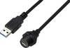 TRU COMPONENTS TC-E10T-FT3-PWF/MU3-NWA-0.5PV-S TC-13543604 USB-C 3.0-bus naar stekker IP67 (schroefdraad) kabel 0,5 m Waterdichte kunststof kabel 1 stuk(s)
