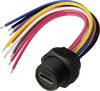TRU COMPONENTS TC-E10T-FT3-PWF-0.2PV TC-13543616 USB-C 3.0-bus voor montage aan de achterkant (met schroefdraad) kabel 0,1 m Waterdichte kunststof kabel 1 stuk(s)