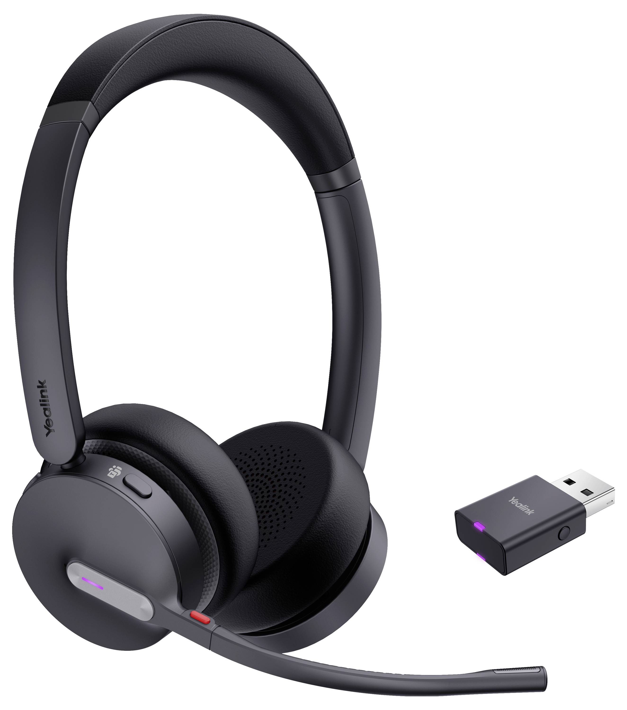 Yealink Yealink Headset WH64 Hybrid Dual Teams On Ear headset DECT Stereo Zwart Headset Computer-1