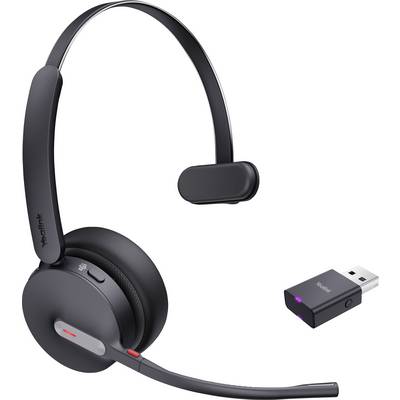 Yealink Yealink Headset WH64 Hybrid Mono Teams On Ear headset Bluetooth Mono Zwart Ruisonderdrukking (microfoon) Microso-0