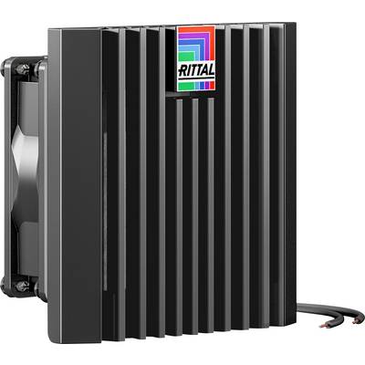 Een zwarte heatsink met het Rittal-logo bovenaan. Aan de zijkant zijn ventilatoren en kabels zichtbaar.