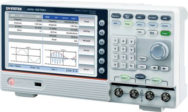 GW Instek  Functiegenerator  100 MHz (max) 2-kanaals Driehoek, Sinus, Blok, Ruis, Arbitrair