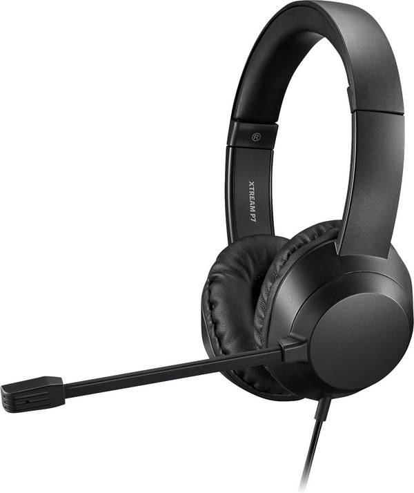 Adesso Xtream P7 AI Copilot Headset On Ear headset Kabel Stereo Zwart (gemeleerd) Headset Computer