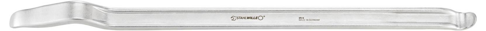 De afbeelding toont een zilveren metalen schroevendraaier met een platte kop en het 'Snap-on' logo aan de zijkant.