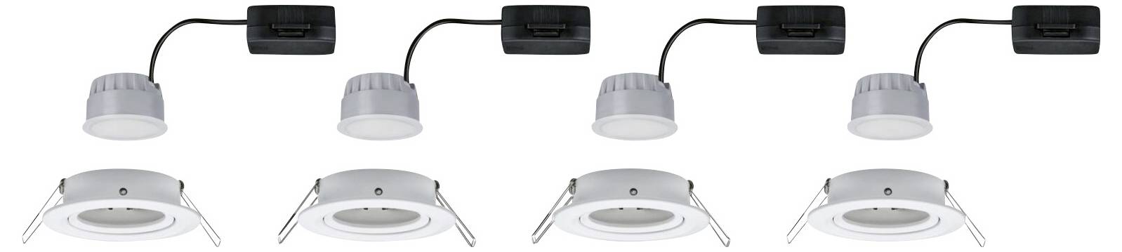 Paulmann 41307 Nova Coin Inbouwlamp Set van 4 stuks LED LED 24 W Wit (mat)-4