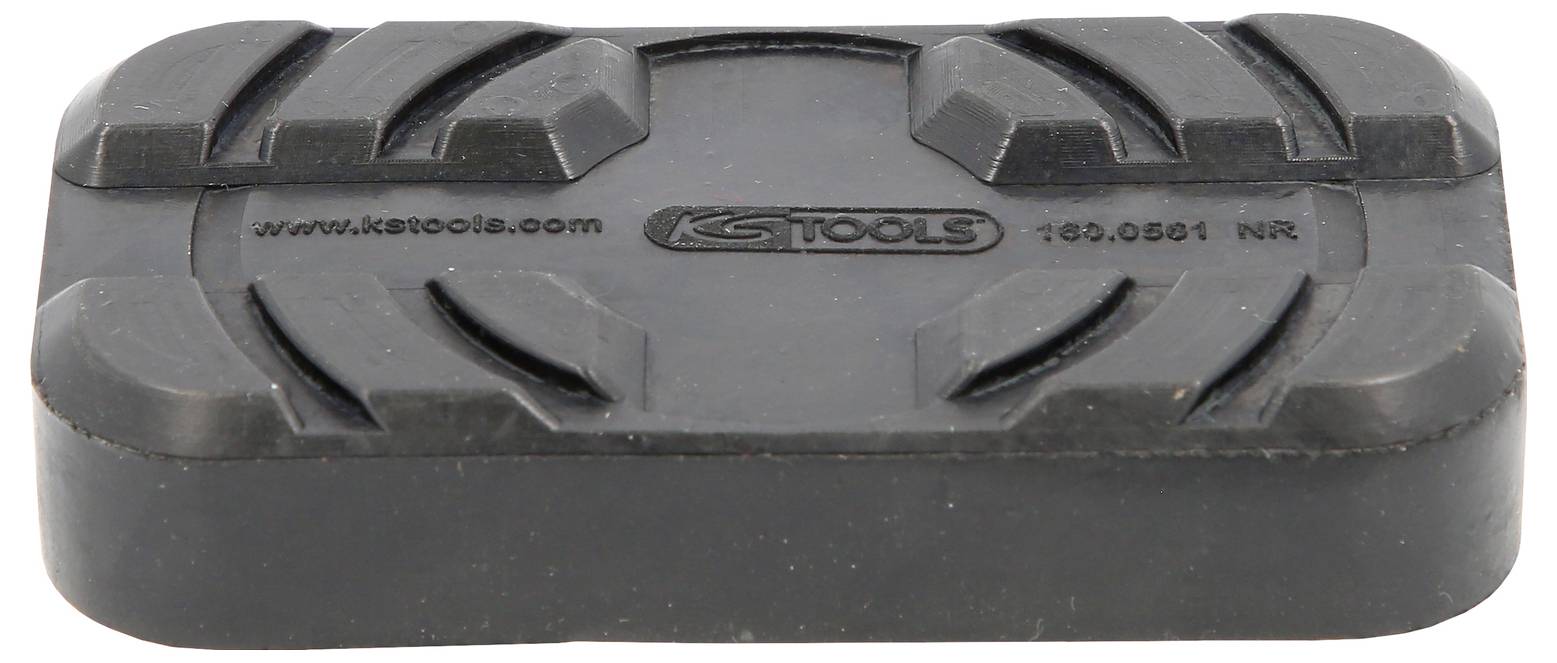 Rubberen pad met geprofileerd patroon, voorzien van opdruk 'KS Tools'.
