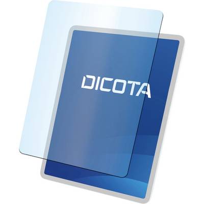 Tablethoes met 'Dicota' opschrift, toont de transparante beschermfolie over een tablet.