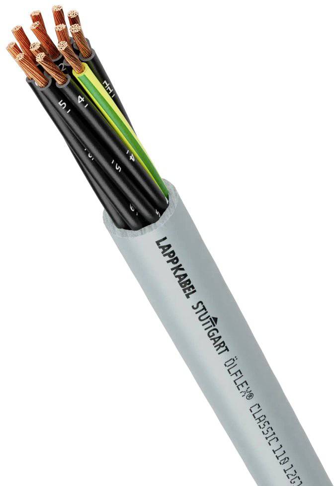 'Grijs kabel van Lappkabel Stuttgart met meerdere koperenaders, geschikt voor stuur- en energietoepassingen.'