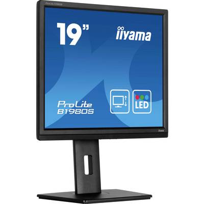 Een 19-inch monitor van iiyama met ergonomische standaard. ProLite B1980S model, met LED-technologie en aanpassingsmogelijkheden.
