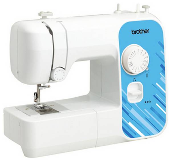 Brother Naaimachine met vrije arm Brother X14S - Nähmaschine - 14 Stiche - 1 vier-Schritt LED-lamp Blauw, Wit
