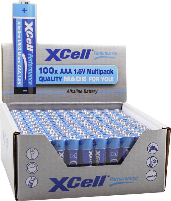 XCell AAA batterij (potlood) Alkaline 1.5 V 100 stuk(s)