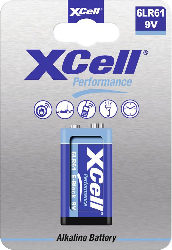XCell 6LR61HP 9V batterij (blok) Alkaline 9 V 1 stuk(s)