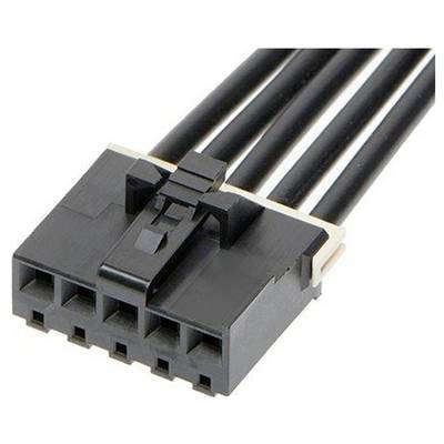 Een zwarte, vijfpolige elektrische stekker met kabels, vaak gebruikt voor computerhardeware-aansluitingen.