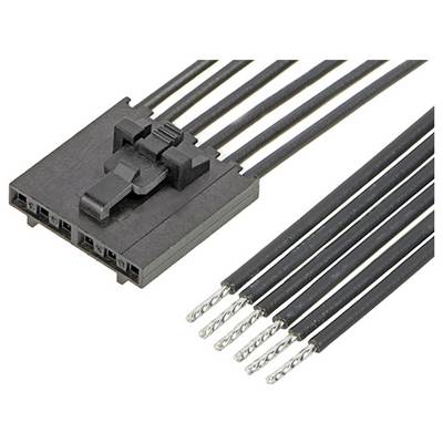 Zwarte stekkerverbinding met meerdere kabels die gesoldeerd kunnen worden. Geschikt voor elektronische aansluitingen of bedrading.