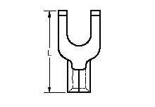 Een technische tekening toont een U-vormige component met maatvoering aan de linkerzijde. De structuur is symmetrisch en heeft onderaan een rechthoekig gedeelte.