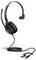 Zwart USB-headset met oorbeugel en kabel. Ideaal voor online vergaderingen en oproepen.
