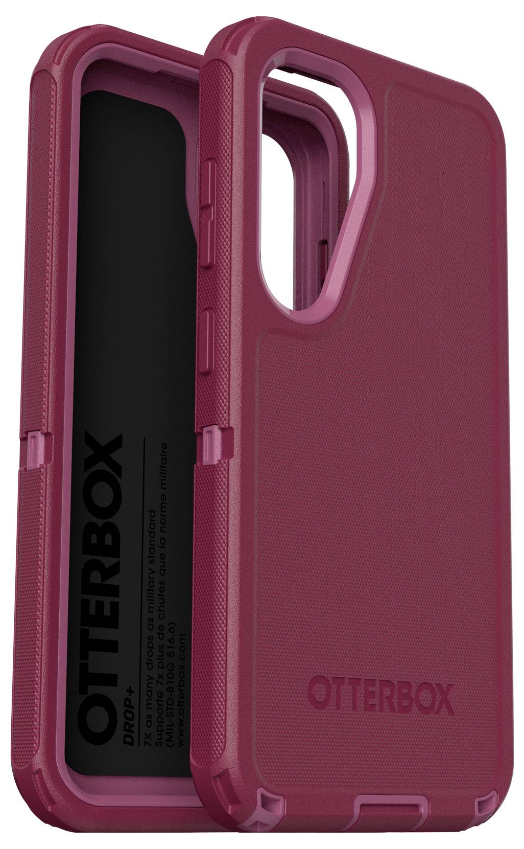 Rode Otterbox telefoonhoes met robuuste, beschermende buitenschaal en zachte binnenbekleding voor schokdemping en krasbestendigheid.