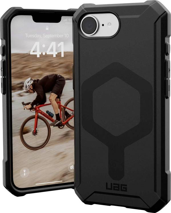 Urban Armor Gear Essential Armor Outdoor telefoonhoes Apple iPhone 17e, iPhone 16e Zwart Inductieve lading, MagSafe compatible, Stootbestendig