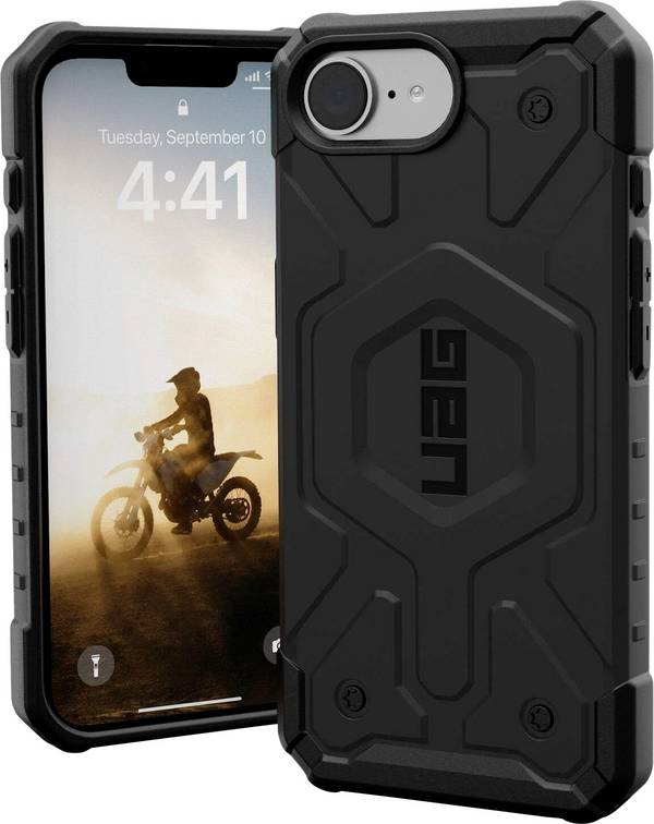 Urban Armor Gear Pathfinder Outdoor telefoonhoes Apple iPhone 17e, iPhone 16e Zwart Inductieve lading, MagSafe compatible, Stootbestendig