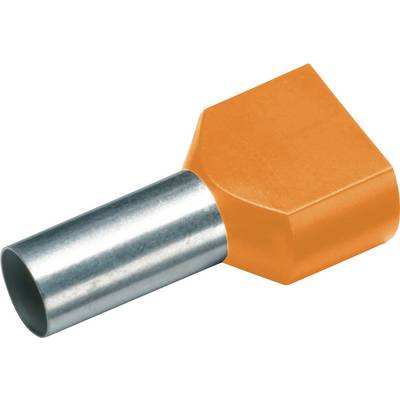 Cimco 187732 Dubbele adereindhulzen 0.5 mm² Deels geïsoleerd Oranje 100 stuk(s)
