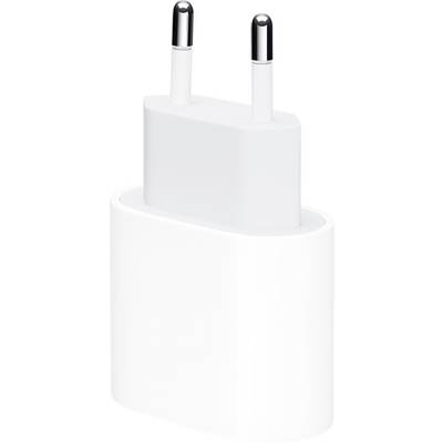 Wit USB-oplader met twee ronde stekkercontacten, geschikt voor Europese stopcontacten.