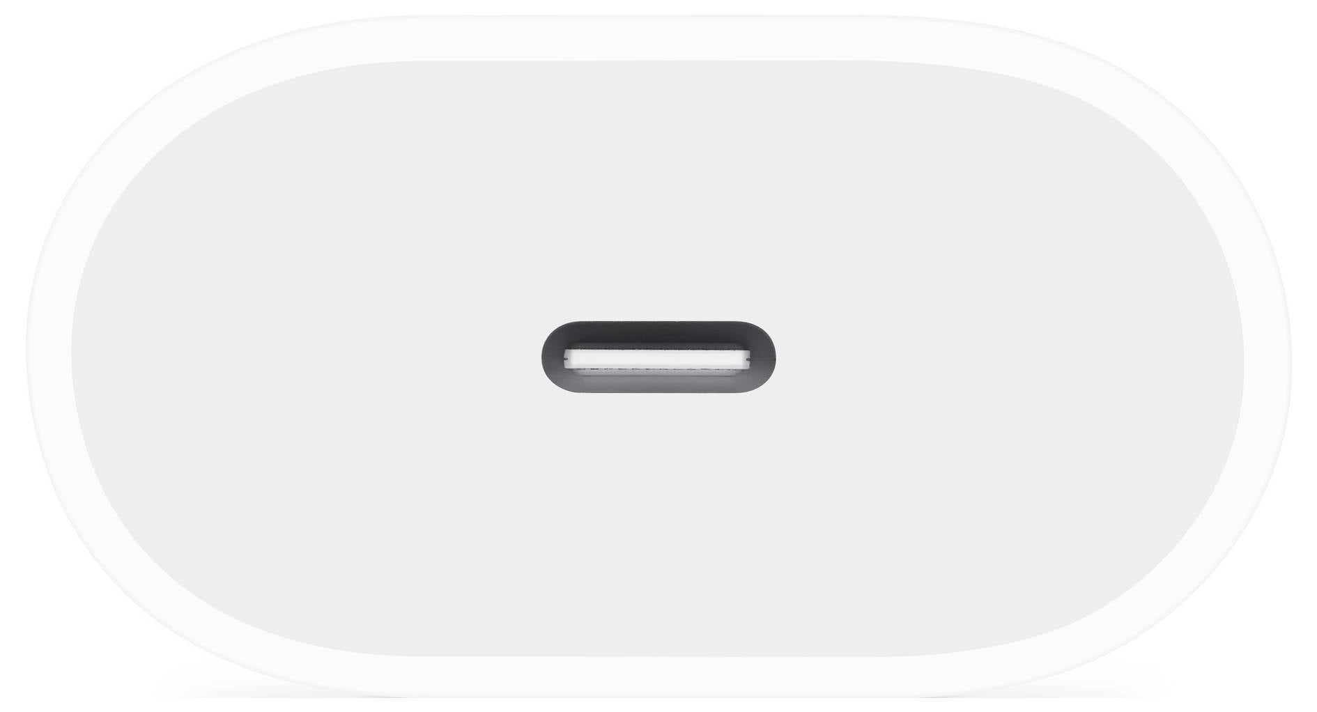 'Close-up van een USB-C-aansluiting op een wit apparaat.'