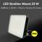 LED-schijnwerper Miami 20 W, 3200 lm, IP65, Afmetingen: 152,5 x 161,8 x 57,3 mm.
