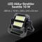 'LED Accu-Schijnwerper Seattle 10 W' met 500 lm, 10 W, afmetingen 205 x 245 x 53 mm. Productafbeelding met twee lichtmodules.