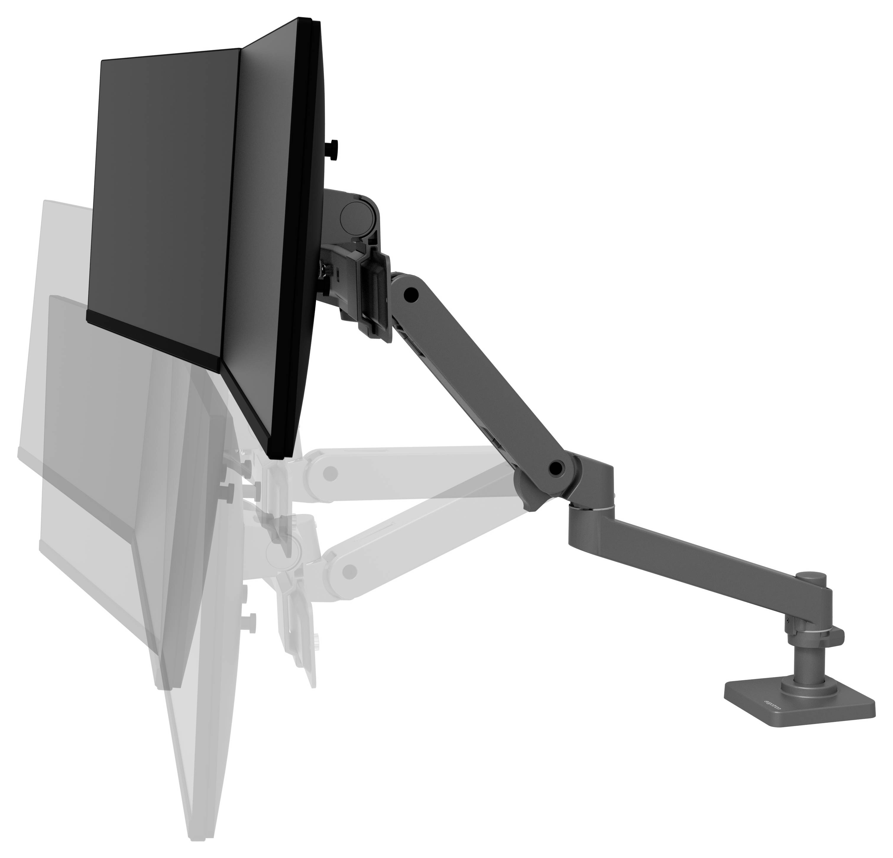 Ergotron 45-684-293 Tafelbeugel voor monitor Aantal monteerbare displays: 2 Display(s) 68,6 cm (27") Grijs In hoogte ver-7