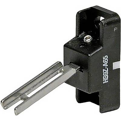 Optoelektronische sensor-schakelaar met kunststof behuizing en twee metalen pinnen voor lichtstraalblokkering, model 'H972-065'.