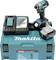 Makita accuschroevendraaier-set bestaande uit een blauwe accuschroevendraaier met oplader en accu op een Makita gereedschapskoffer.