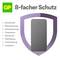 'Powerbank met 8-voudige bescherming: kortsluiting, overspanning, onderspanning, temperatuur, overstroomsterkte, overlading, diepontlading, loopback.'